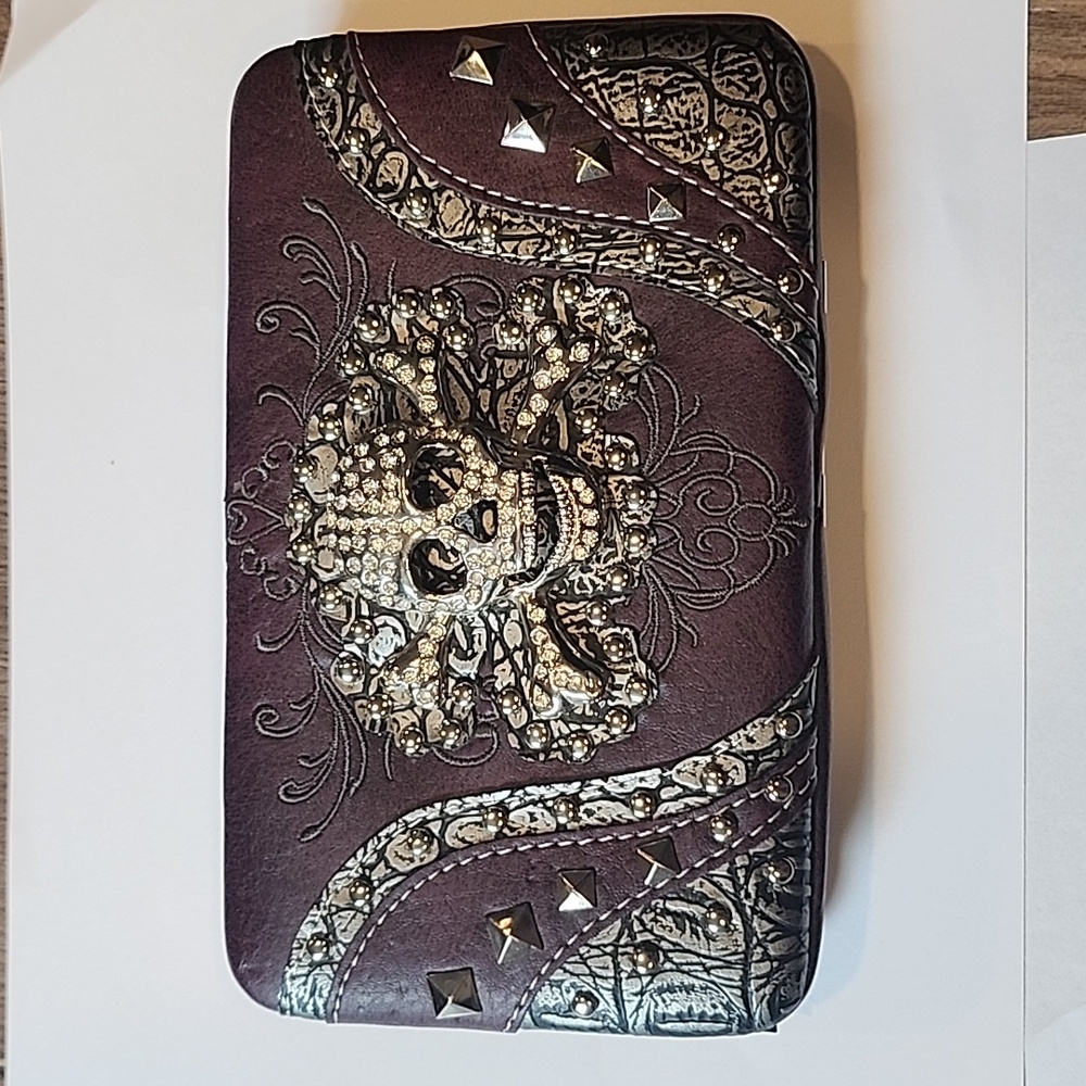 Skull studded wallet